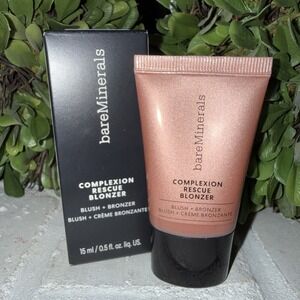 BareMinerals Complexion Rescue Blonzer KISS OF ROSE .5oz/15mL FULL SZ BOX $28